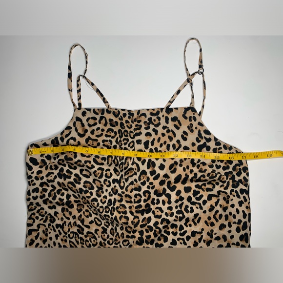 Leopard Print Jumpsuit Topshop Wide Leg Cropped with Red Stripe Sides - Picture 7 of 17